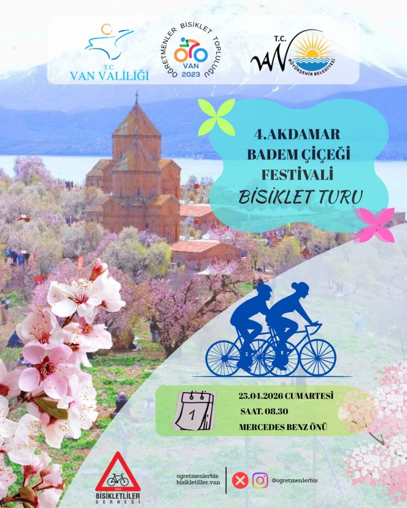 Van Öğretmenler Bisiklet Topluluğu öncülüğünde, badem çiçeklerinin pembe-beyaz örtüsü altında muhteşem bir rotaya çıkıyoruz. Van Gölü havzasını korumak ve sağlıklı yaşamı özendirmek için düzenlenen bu farkındalık sürüşü hakkında tüm detaylar burada.