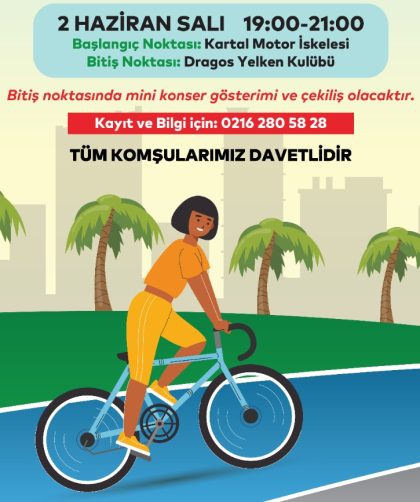 Kartal Belediyesi, merhum meclis üyesi Umut Daştan anısına "Atıklar Geri Pedallar Umut İçin Dönsün" etkinliği düzenliyor. 2 Haziran Salı günü Kartal Motor İskelesi'nden başlayacak bisiklet turuna katılarak sürdürülebilir bir çevreye destek olun. Konser ve sürpriz çekilişler sizi bekliyor!