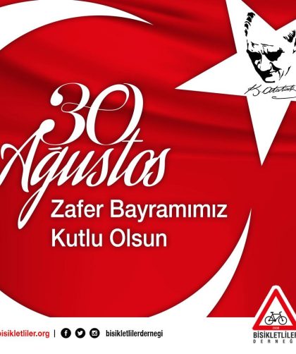 30 Ağustos Zafer Bayramı'mızın coşkusunu, anlamını ve zafer ruhunu pedallayarak yarınlara taşıyoruz. Bisikletliler Derneği ile tanışın!