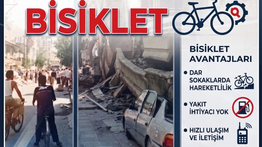 Deprem sonrasında motorlu araçların çaresiz kaldığı enkaz bölgelerinde bisiklet; yakıtsız yapısı, dar alanlara kolay erişimi, gıda-ilaç taşıması ve sessiz haberleşme imkanıyla hayat kurtarıyor. Siz de Bisikletliler Derneği ile afet farkındalığını artırın!